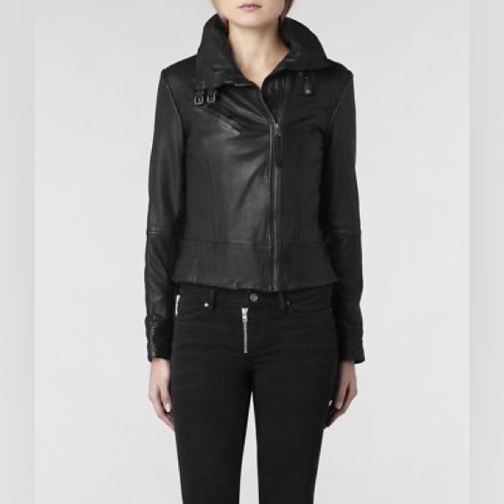 All Saints Black Leather Jacket